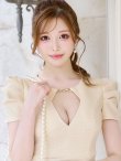 画像10: ワッフルマーメイドドレス/ワッフル生地/半袖/谷間見せ/背中隠し/ミディアムドレス/キャバドレス【S-Lサイズ/1カラー】[OF08] 【IM】 (10)