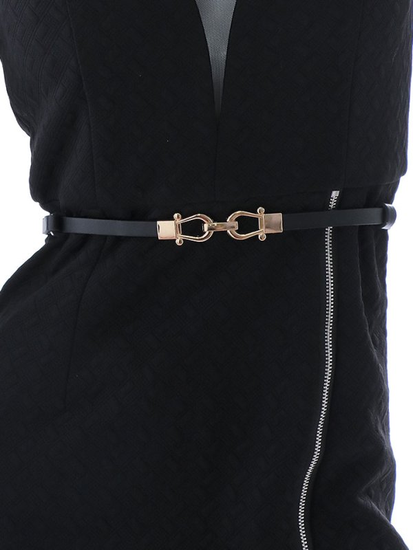 画像16: 再入荷!ジップアップスリットドレス/ポコポコ生地/チュール袖/シアー/透け/ベルト/谷間見せ/背中隠し/ミディアムドレス/キャバドレス【S-XLサイズ/1カラー】[OF03B] 【IM】 (16)