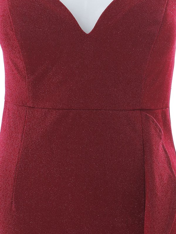 画像32: ラッフルフリルキャミソールドレス/アシンメトリー/マーメイド/ラメ/グリッター/ノースリーブ/谷間見せ/背中見せ/ミディアムドレス/キャバドレス【S-XLサイズ/4カラー】[OF03B]【IM】dzw (32)