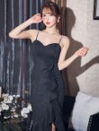 画像13: ラッフルフリルキャミソールドレス/アシンメトリー/マーメイド/ラメ/グリッター/ノースリーブ/谷間見せ/背中見せ/ミディアムドレス/キャバドレス【S-Lサイズ/2カラー】[OF08]【IM】dzw (13)