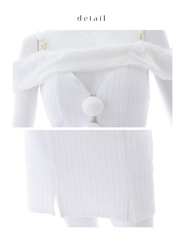 画像48: 【ノベルティ対象】【即日発送！】【サンタコス 3点セット】【XS-Lサイズ/3カラー】オフショルニットワンピサンタコスプレ(SLG001)(SFB001)[YMT] (48)