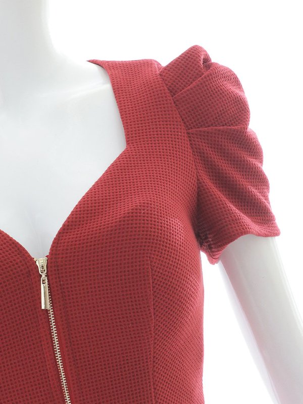 画像16: ワッフルセットアップミディアムドレス/キャバドレス【S-Lサイズ/2カラー】[OF03B] 【IM】 (16)