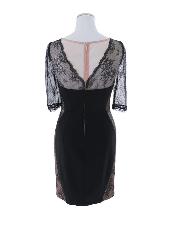 画像6: キャミソールドレス/ 五分袖/ レース/ タイト/ ミニドレス / キャバドレス【Sサイズ/2カラー】[HC02] 【AOC】 (6)