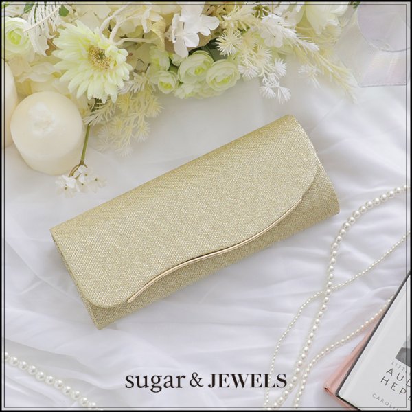 画像1: 【バッグ】チェーンショルダー2WAYラメクラッチバック【Fサイズ/1カラー】[OF04] (1)