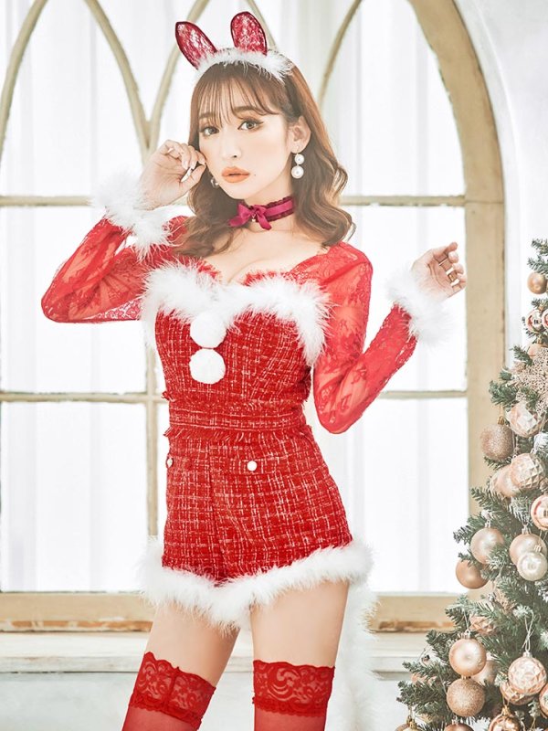 画像10: 【即日発送！】【サンタコス5点セット】【S-Lサイズ/1カラー】杉山佳那恵ちゃんコラボキャットサンタ[YMT] (10)