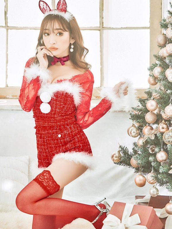 画像12: 【即日発送！】【サンタコス5点セット】【S-Lサイズ/1カラー】杉山佳那恵ちゃんコラボキャットサンタ[YMT] (12)