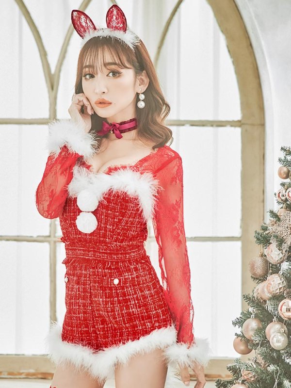 画像14: 【即日発送！】【サンタコス5点セット】【S-Lサイズ/1カラー】杉山佳那恵ちゃんコラボキャットサンタ[YMT] (14)