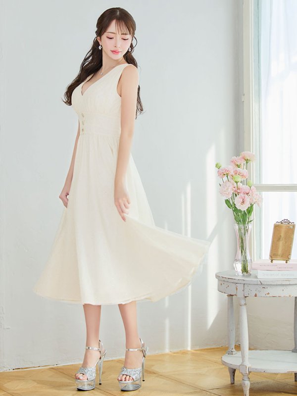送料無料!【sifeel/シフィール】コルセットチュールドレス