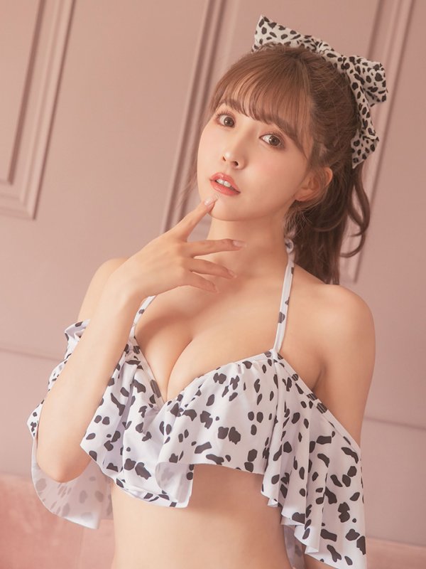 画像8: 【即日発送】【水着セール】【水着】フリルショルダーダルメシアンビキニ[YMT] (8)