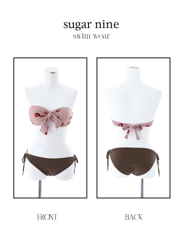 画像14: 【即日発送】【水着セール】【ビキニ】【水着】フロントリボンさくらんぼビキニ[YMT] (14)