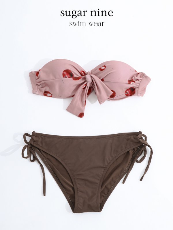 画像9: 【即日発送】【水着セール】【ビキニ】【水着】フロントリボンさくらんぼビキニ[YMT] (9)