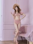 画像3: 【ビキニ】【水着】袖ありギャザーハイウエストビキニ[YMT] (3)