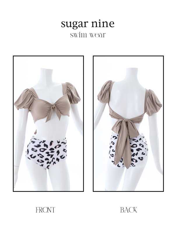 画像14: 【即日発送】【ビキニ】【水着】袖ありギャザーダルメシアンビキニ[YMT] (14)