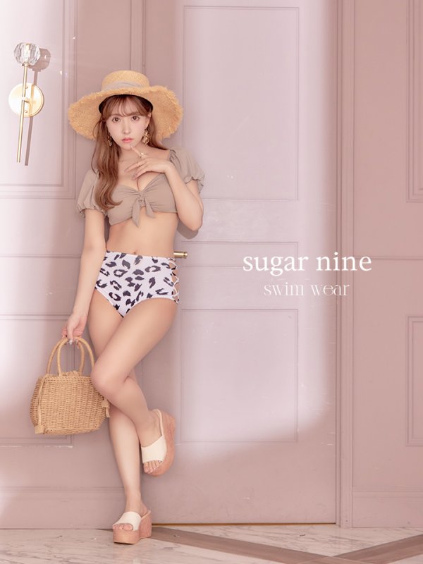 画像3: 【即日発送】【ビキニ】【水着】袖ありギャザーダルメシアンビキニ[YMT] (3)