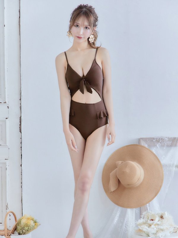 画像5: 【即日発送】【水着セール】【ビキニ】【水着】バストリボンワンピースビキニ[YMT] (5)