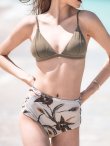 画像5: SALE!!【ビキニ】SALE!!【水着】ボタニカル柄ハイウエストビキニ[YMT] (5)