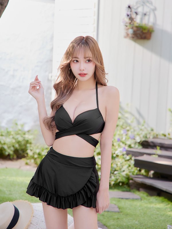 画像24: 【即日発送】【ビキニ】【水着】ホルターネックハイウエストビキニ[YMT] (24)