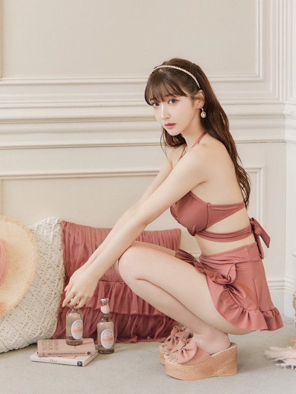 画像11: 【即日発送】【ビキニ】【水着】ホルターネックハイウエストビキニ[YMT] (11)