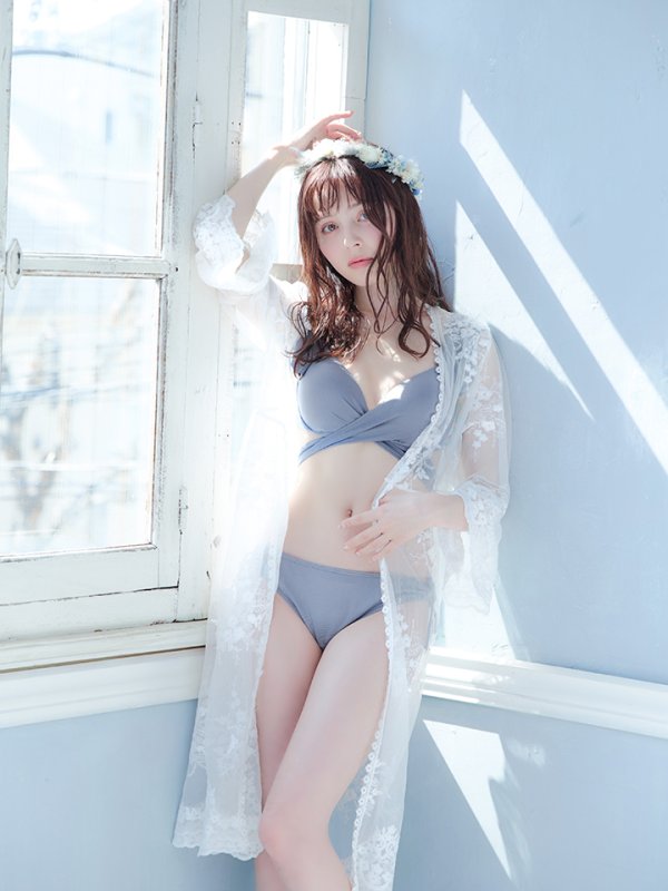 画像25: 【即日発送】【ビキニ】【水着】ショルダーフリルクロスビキニ/無地/シンプル[YMT] (25)