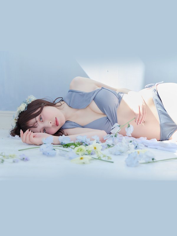 画像12: 【即日発送】【ビキニ】【水着】ショルダーフリルクロスビキニ/無地/シンプル[YMT] (12)