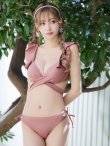 画像39: 【即日発送！】【ビキニ】【水着】ショルダーフリルクロスビキニ/無地/シンプル[YMT] (39)