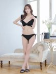 画像4: 【即日発送】【ビキニ】【水着】ショルダーフリルクロスビキニ/無地/シンプル[YMT] (4)