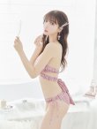 画像8: 【即日発送】【ビキニ】【水着】ツイードプリント バッククロスリボン クロスビキニ 2点セット[FB01](MG-SN003) (8)