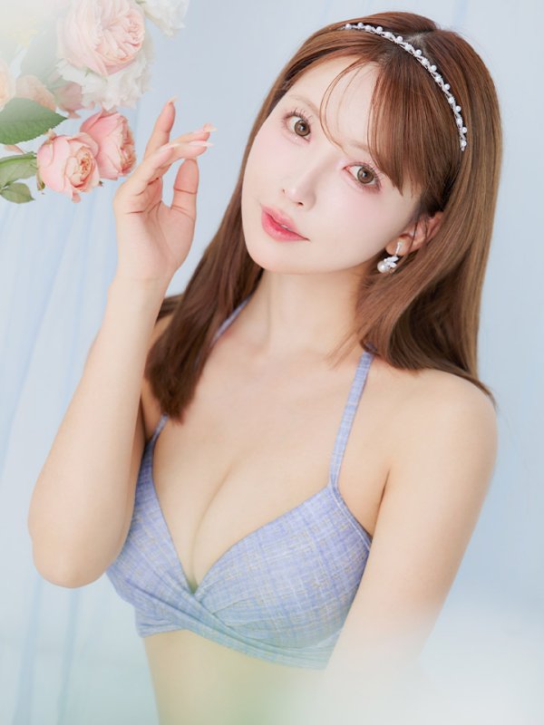 画像20: 【即日発送】【ビキニ】【水着】ツイードプリント バッククロスリボン クロスビキニ 2点セット [YMT] (20)