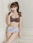 画像34: 【ビキニ】【水着】トワルドジュイ柄 / ショルダーリボンビキニ（MG-K018）[YMT] (34)
