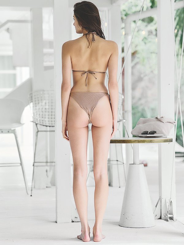 画像12: 【即日発送】【水着セール】【ビキニ】【水着】トライアングルヘルシー ニットビキニ[YMT] (12)