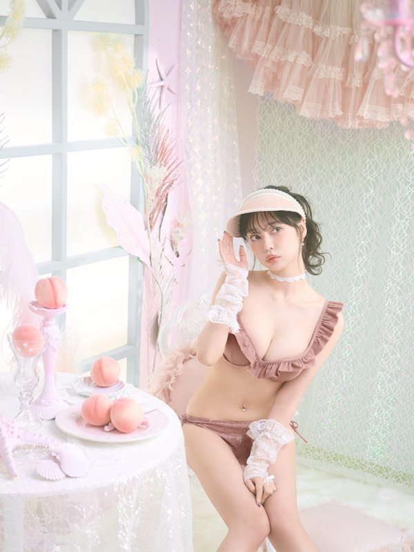 画像5: 【即日発送】【ビキニ】【水着】ニュアンス花柄フリル水着(MG-SN003)[YMT] (5)