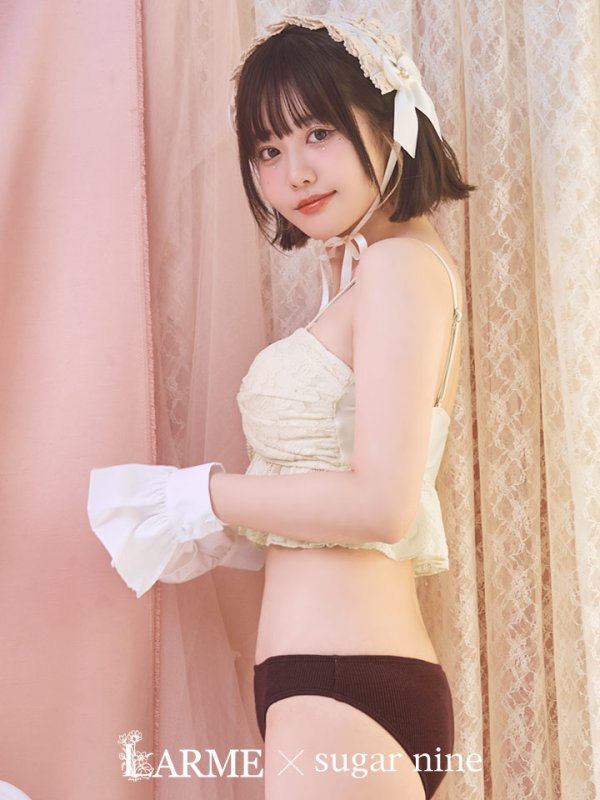 画像2: 【即日発送】【ビキニ】【水着】フリルレースビキニ /ベアトップ/ペプラム/2点セット[YMT] (2)