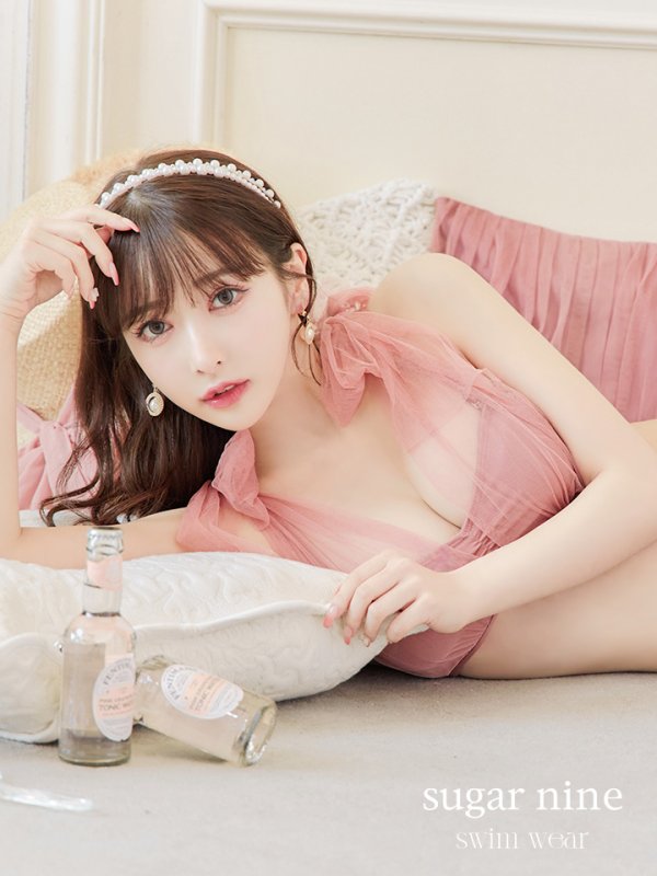 画像24: 【即日発送】【ビキニ】【水着】チュールリボン バストアップ ビキニ 2点セット[YMT] (24)