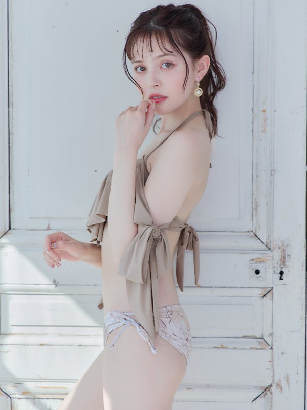 画像2: 【即日発送】【ビキニ】【水着】サイドリボンフリルビキニ[YMT][M210-HS-23NN] (2)