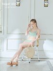 画像3: 【ビキニ】【水着】 ツイードプリント トライアングル ビキニ 2点セット[YMT] (3)