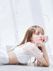 画像31: 【ノベルティ対象】【即日発送！】【ビキニ】ドットシアースリーブスカート付きビキニ 3点セット【水着】[YMT] (31)