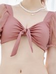 画像22: 【ノベルティ対象】【即日発送！】【ビキニ】ドットシアースリーブスカート付きビキニ 3点セット【水着】[YMT] (22)