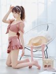 画像13: 【ノベルティ対象】【即日発送！】【ビキニ】ドットシアースリーブスカート付きビキニ 3点セット【水着】[YMT] (13)