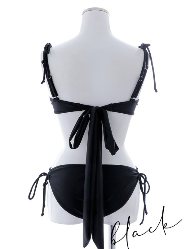 画像20: 【即日発送】【ビキニ】ショルダー紐リボンシンプルビキニ 2点セット【水着】[YMT] (20)