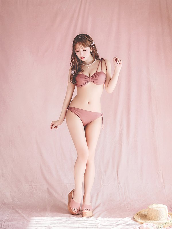 画像11: 【即日発送】【ビキニ】【水着】ショルダー紐シンプルビキニ 2点セット（MG-K018）[YMT] (11)