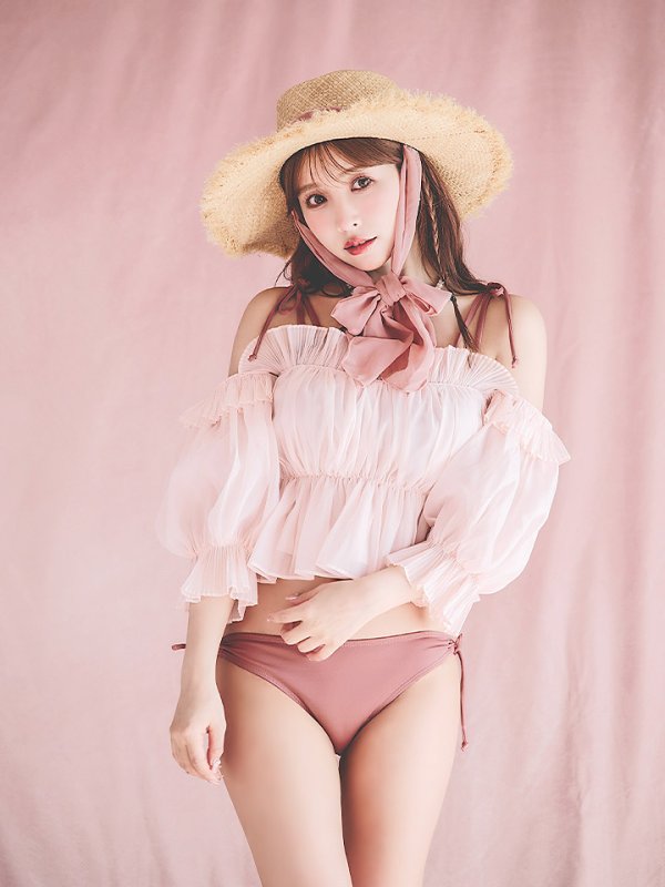 画像22: 【即日発送】【ビキニ】【水着】ショルダー紐シンプルビキニ 2点セット（MG-K018）[YMT] (22)