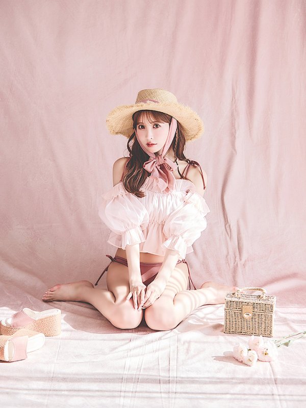 画像24: 【即日発送】【ビキニ】【水着】ショルダー紐シンプルビキニ 2点セット（MG-K018）[YMT] (24)