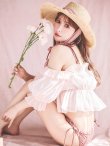 画像40: 【予約商品/6月下旬発送予定】【ビキニ】【水着】ショルダー紐シンプルビキニ 2点セット（MG-K018）[YMT] (40)