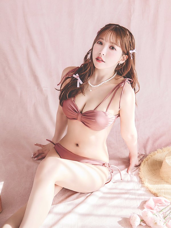 画像9: 【即日発送】【ビキニ】【水着】ショルダー紐シンプルビキニ 2点セット（MG-K018）[YMT] (9)