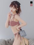 画像5: 【予約商品/6月下旬発送予定】【ビキニ】【水着】ショルダー紐シンプルビキニ 2点セット[YMT] (5)
