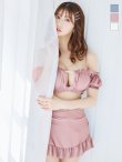 画像19: 【ビキニ】【水着】袖付きシャーリングトップス 4点セット【予約 / 7月上旬発送予定】[YMT] (19)