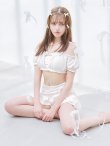 画像27: 【ビキニ】【水着】袖付きシャーリングトップス 4点セット【予約 / 7月上旬発送予定】[YMT] (27)