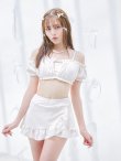 画像33: 【ビキニ】【水着】袖付きシャーリングトップス 4点セット【予約 / 7月上旬発送予定】[YMT] (33)