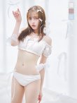 画像23: 【ビキニ】【水着】袖付きシャーリングトップス 4点セット【予約 / 7月上旬発送予定】[YMT] (23)
