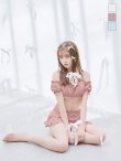 画像20: 【ビキニ】【水着】袖付きシャーリングトップス 4点セット【予約 / 7月上旬発送予定】[YMT] (20)